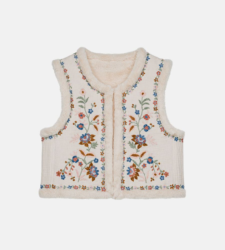 Renee Reversible Vest - Cream