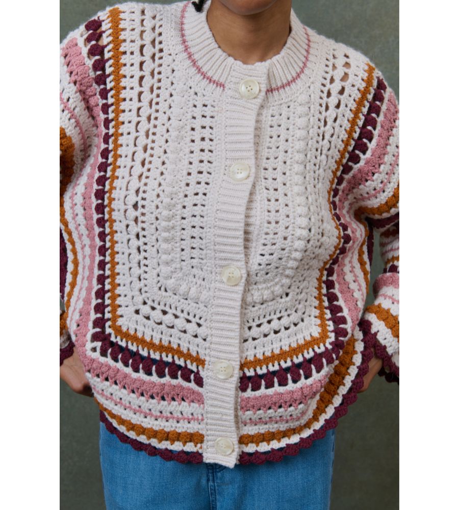 Khalani Cape - Cream Multicolour