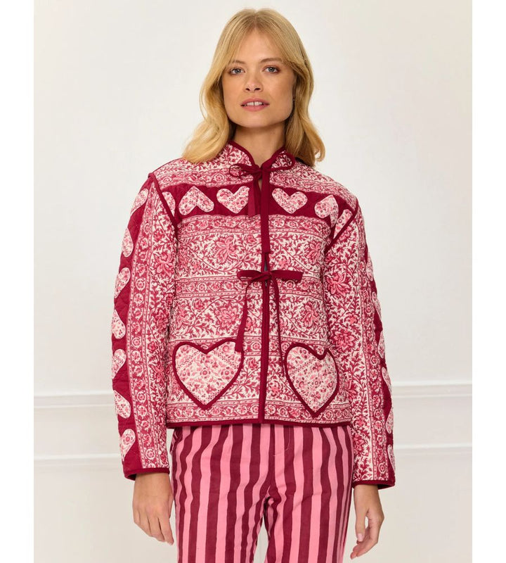Burgundy Patchwork Penny Jacket