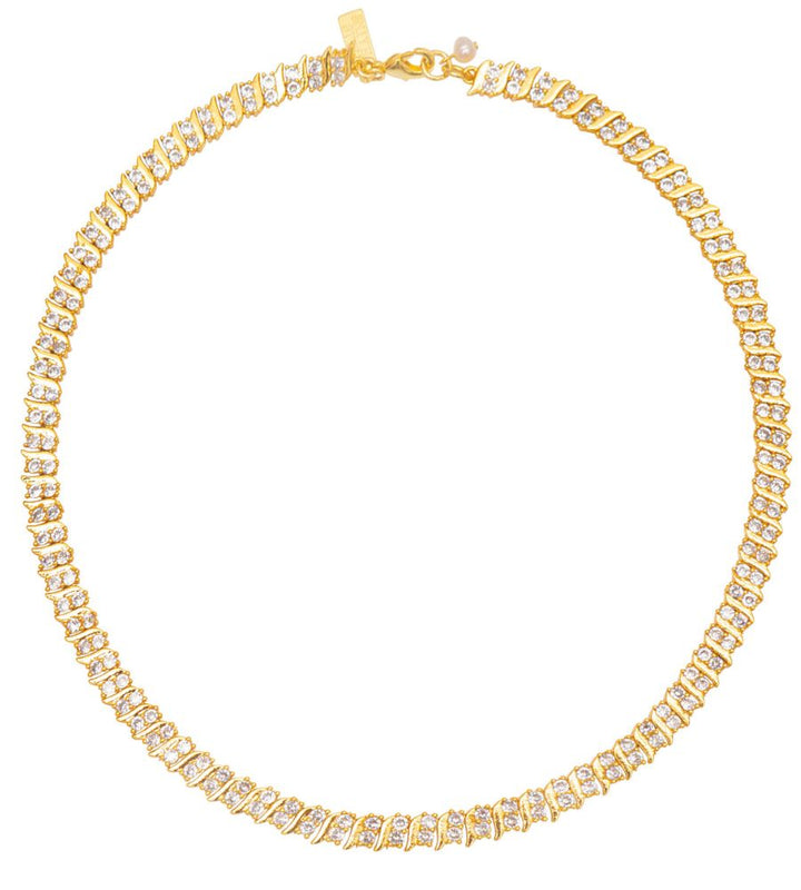 Ridged Tennis Necklace