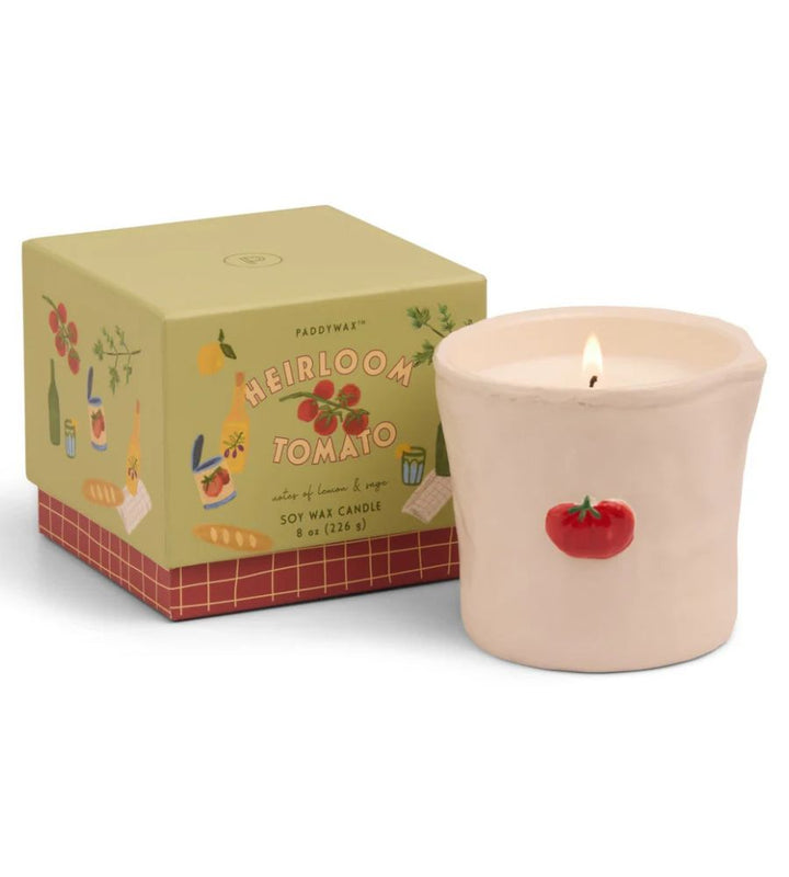 Bistro Tomato Embossed Ceramic Candle