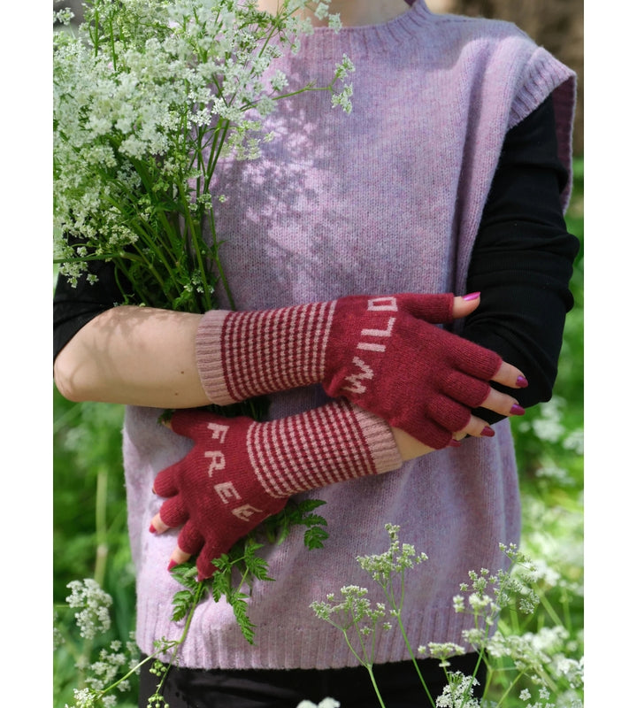 Wild Free Gloves - Rhubarb/Pink