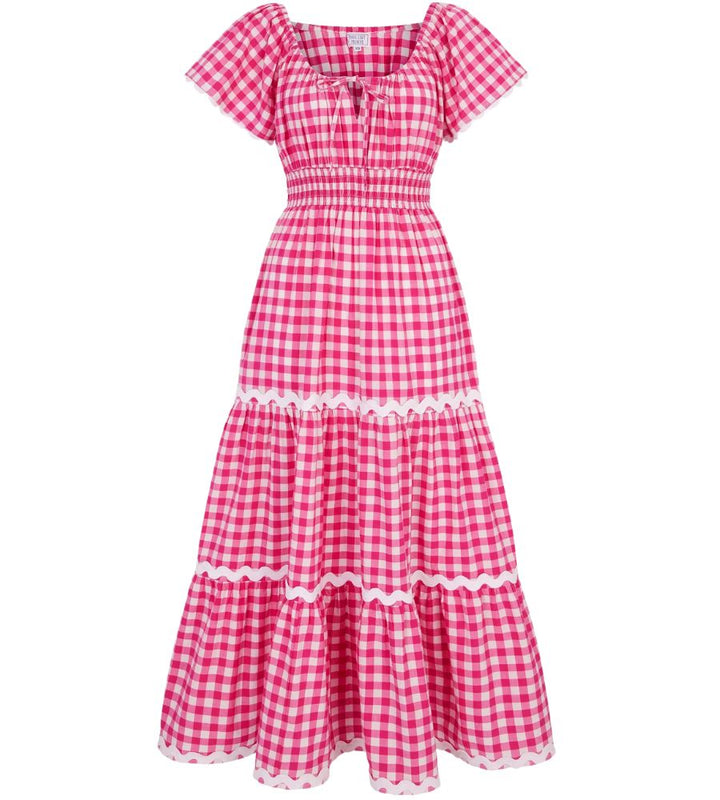 Spanish Rah Rah Dress - Berry Gingham