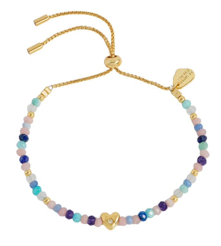 EBB7123G Pastel Gemstone Heart CZ Amelia Bracelet