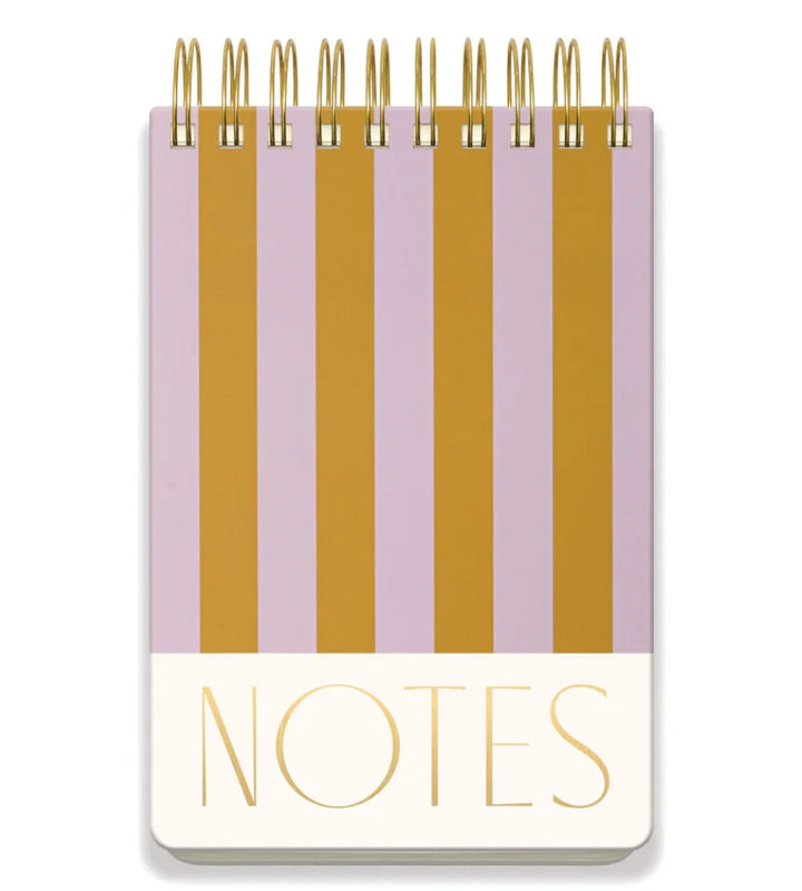 Large Chunky Notepad - Lilac & Ochre Stripe