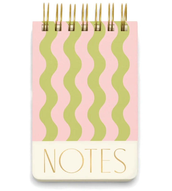Chunky Notepad Wavy Stripes - Green & Lilac