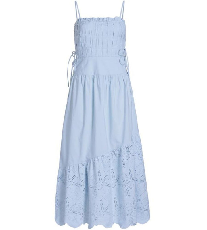Kelia Midi Dress - Blue Broderie