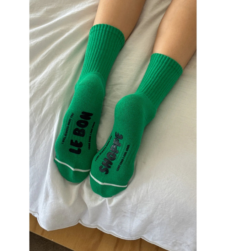 Hugger Socks - Kelly/Black