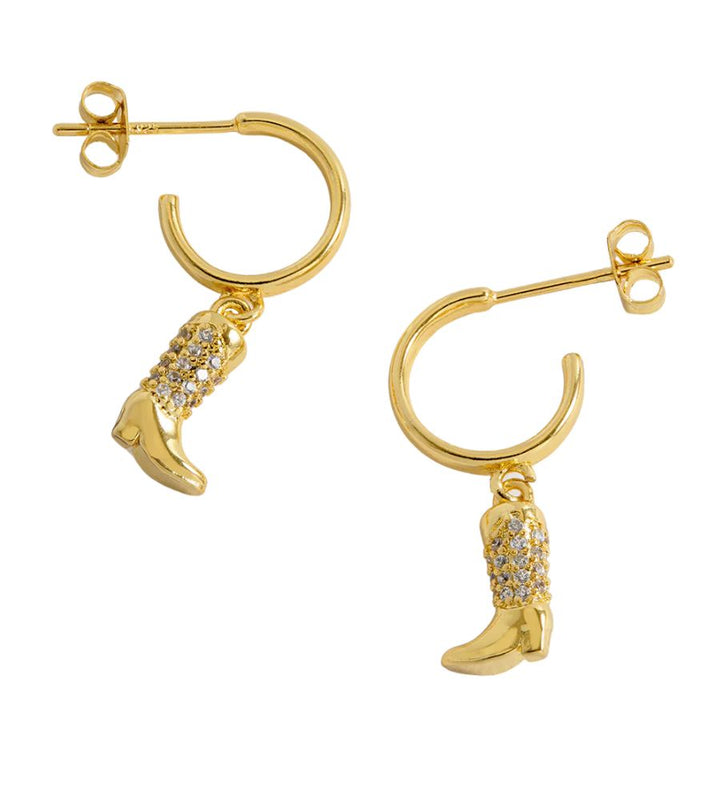 EBE6318G Cowboy Hoop Earrings