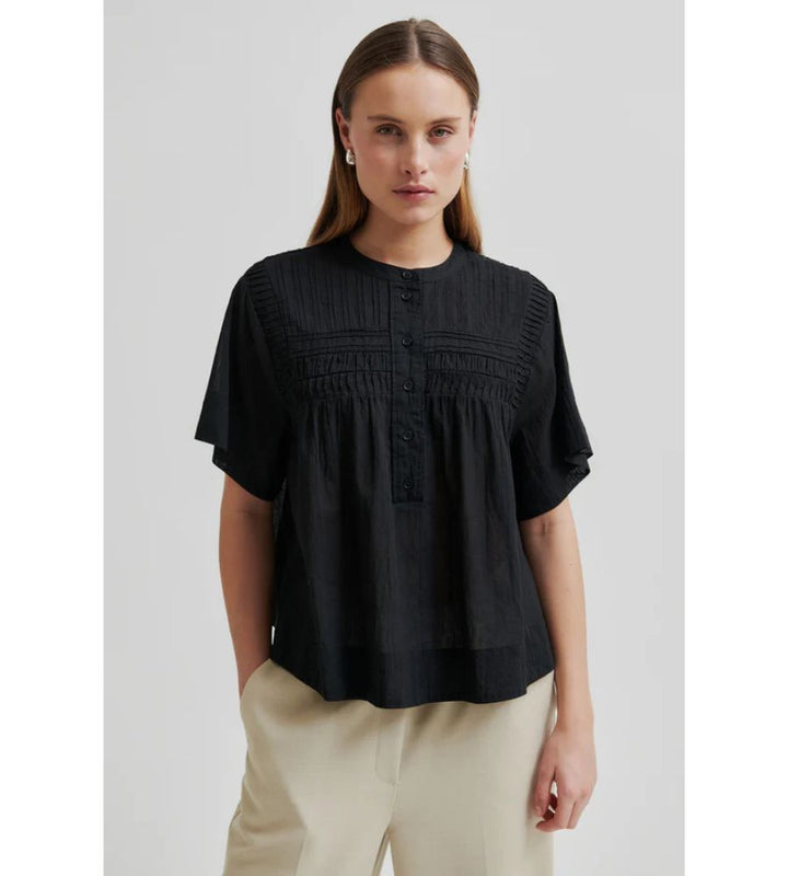 Maise SS Blouse - Black