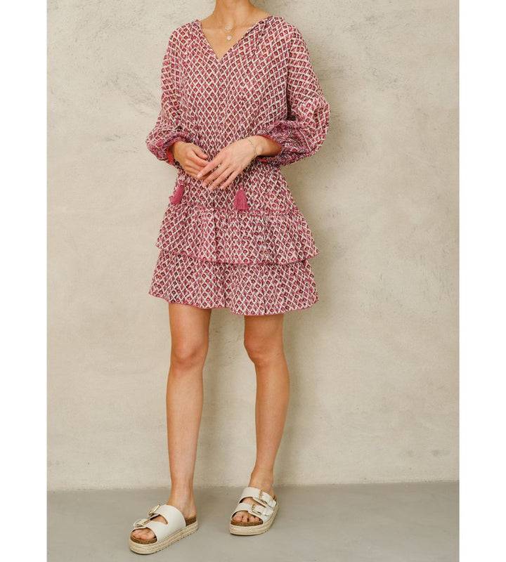 Viti Print Mini Sundress Pink