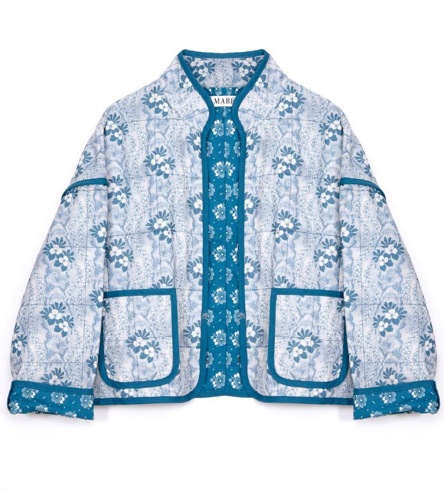 Lana Print Jacket Blue