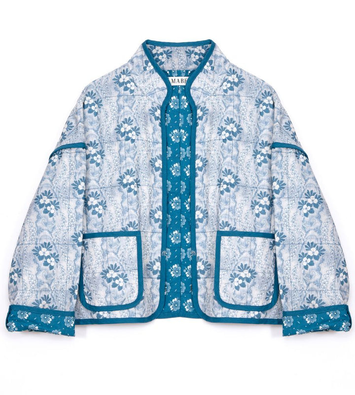 Lana Print Jacket Blue