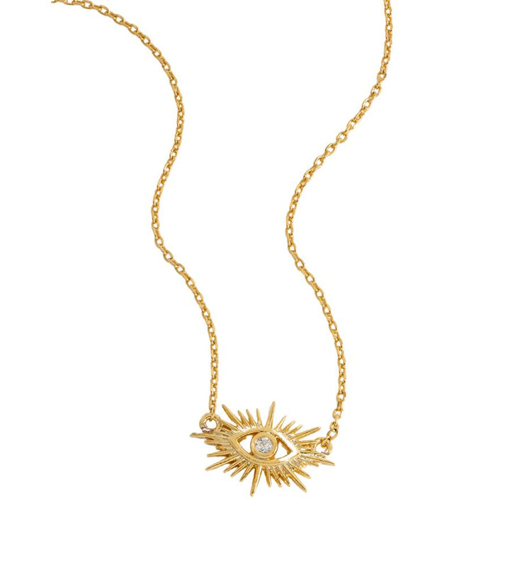 EBN6307G Eye Burst Cz Necklace