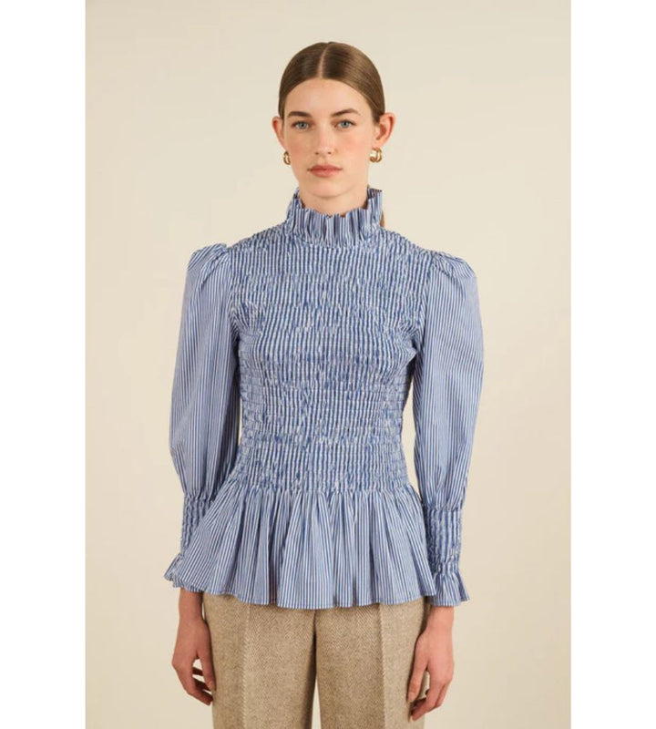 Aleria Shirt - Navy Stipe