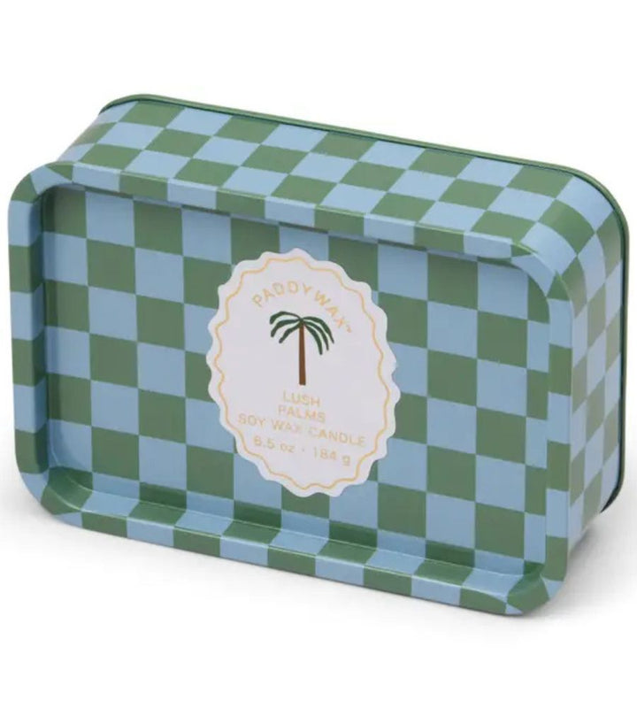 Palm Printed Tin Candle - Lush Palms