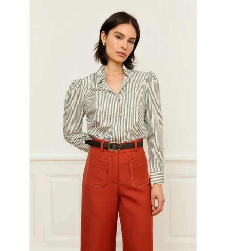 Iza Shirt - Green Stripes
