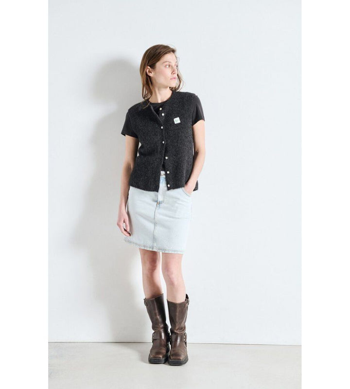 East Sleeveless Cardigan - Charcoal