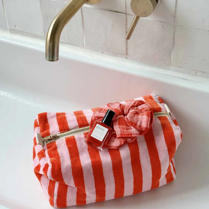 Vic Terry Toiletry Bag - Pink/Tomato