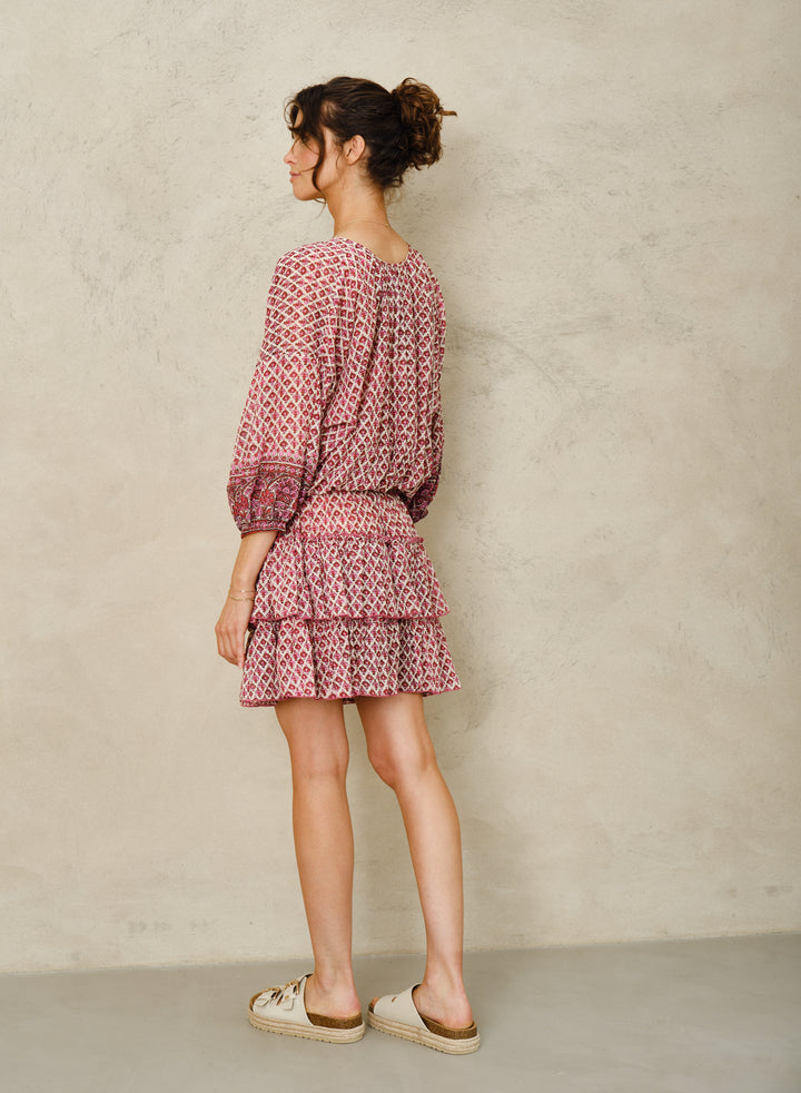 Viti Print Mini Sundress Pink