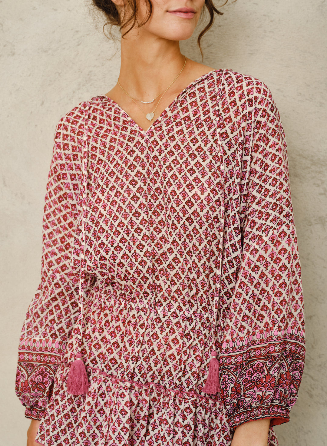 Viti Print Mini Sundress Pink