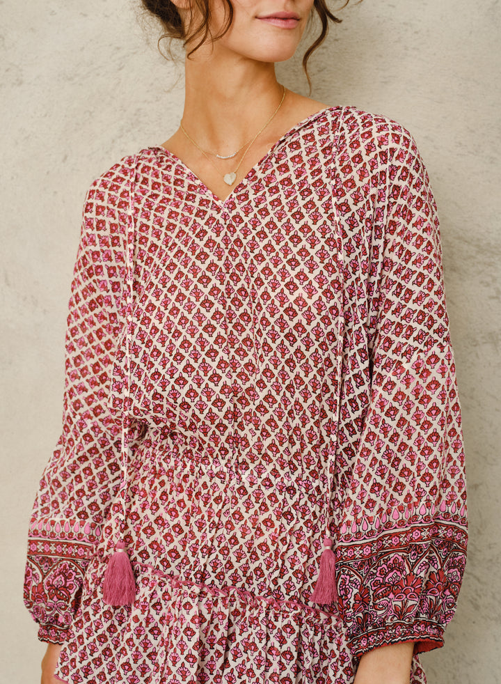 Viti Print Mini Sundress Pink