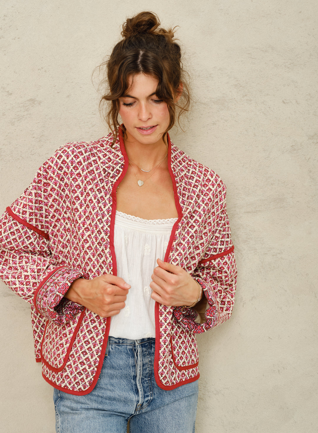 Viti Print jacket Pink