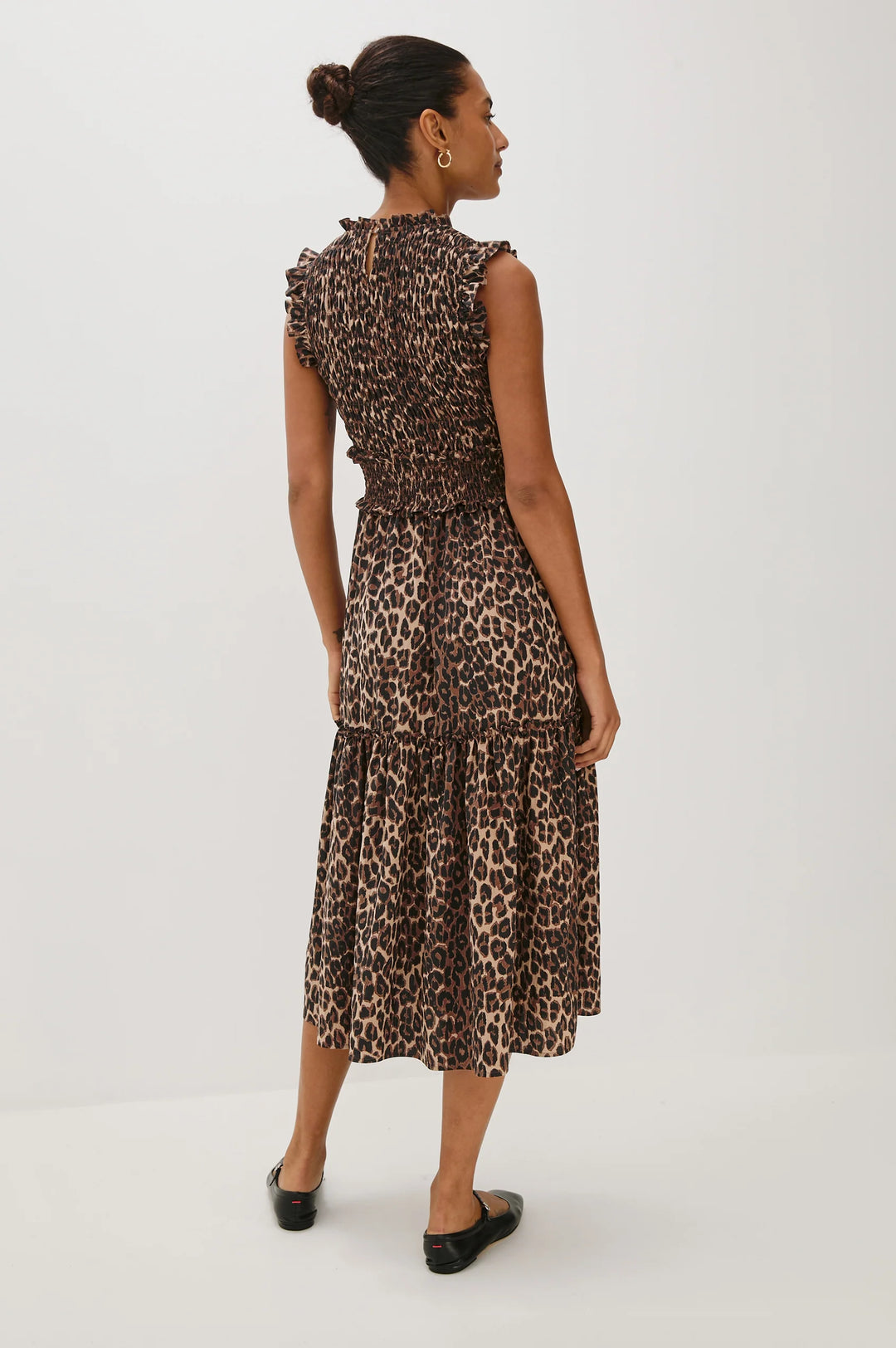 Vivier Shirred Dress - Brown Nala