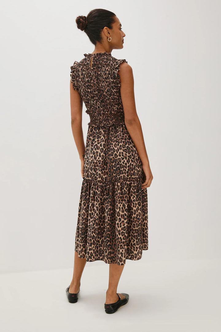 Vivier Shirred Dress - Brown Nala