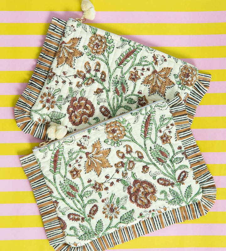 Millie Frill Pouch - Dijon