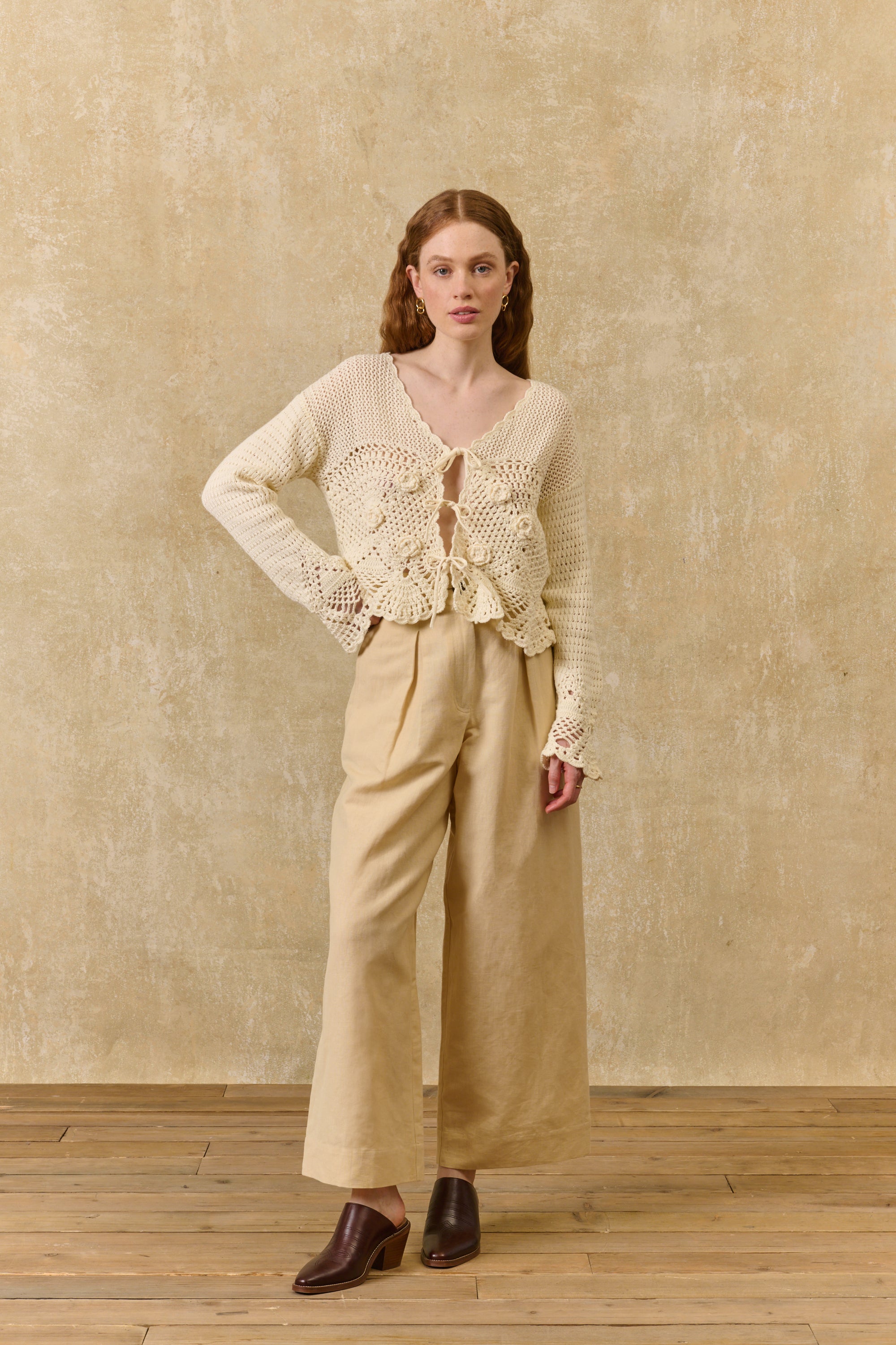 Louise Misha Molya Cardigan - Cream – POM London