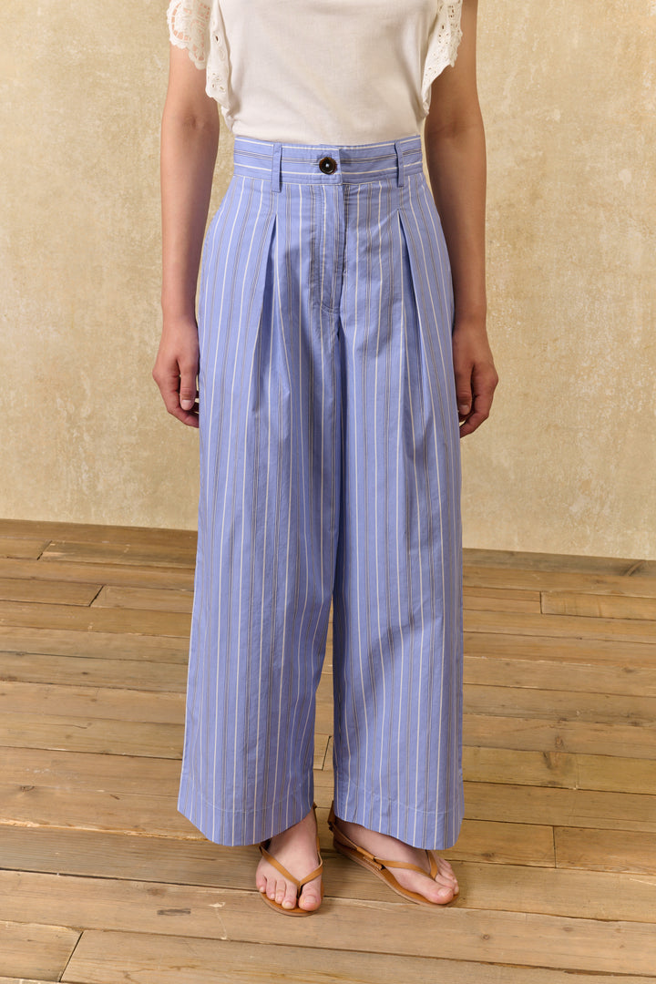 Federica Pants - Blue Ocean Stripes