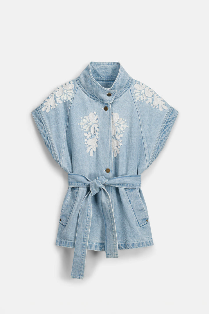 Katja Sleeveless Jacket - Bleach
