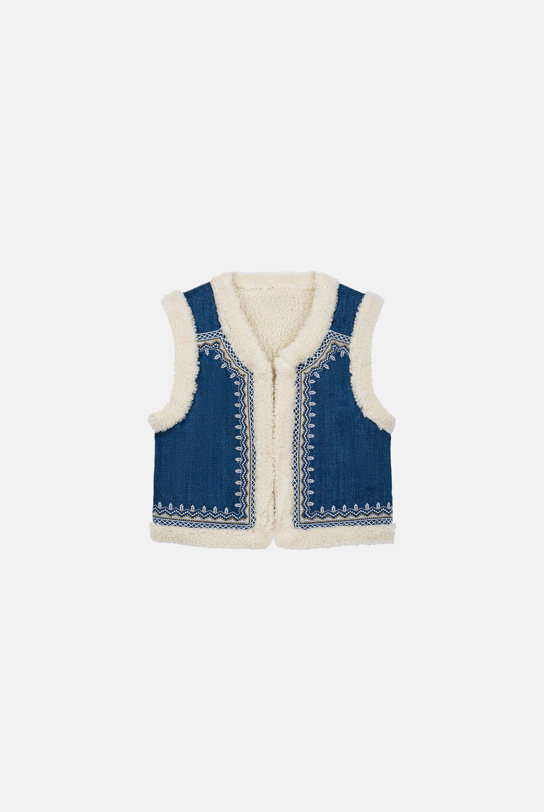Figara Reversible Vest - Stone Blue