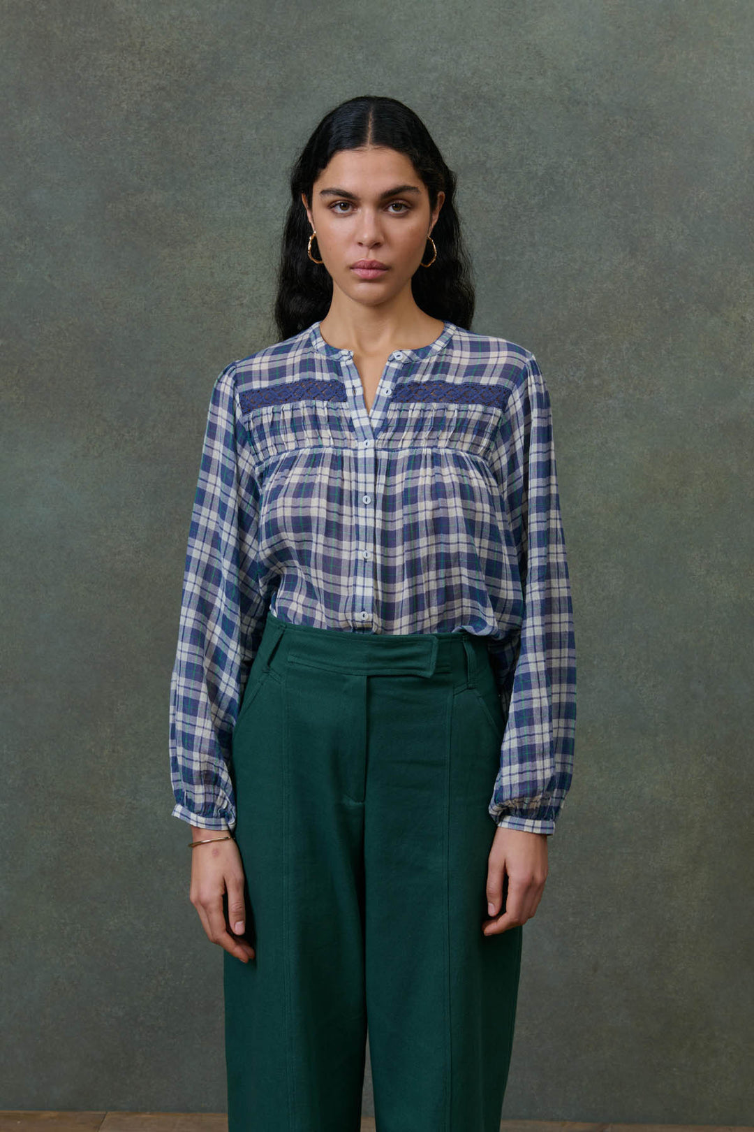 Jally Shirt - Blue Chilly Checks