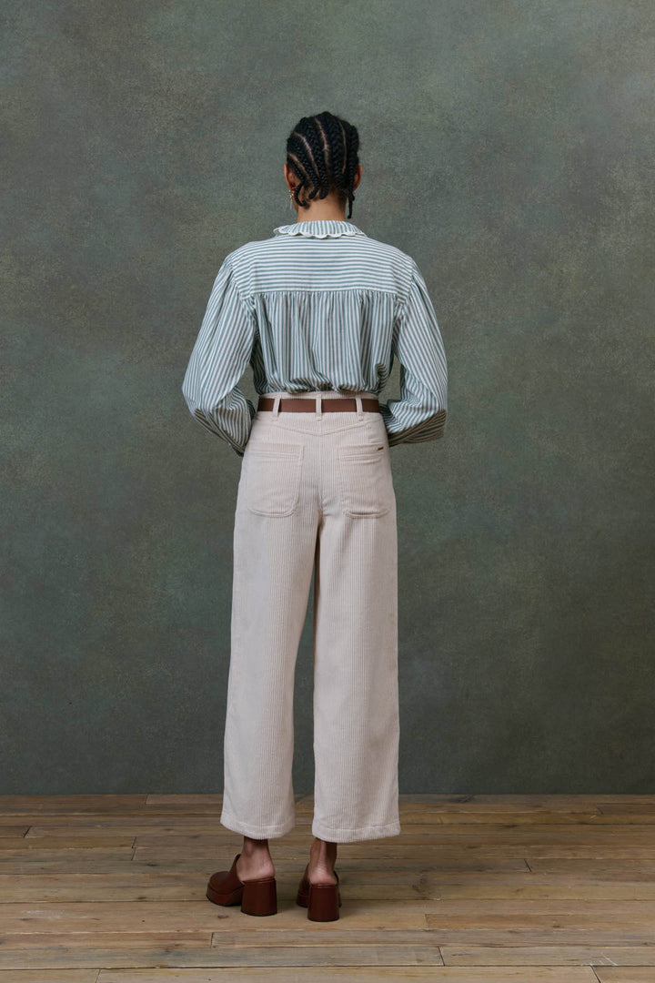Cora Shirt - Almond Stripes