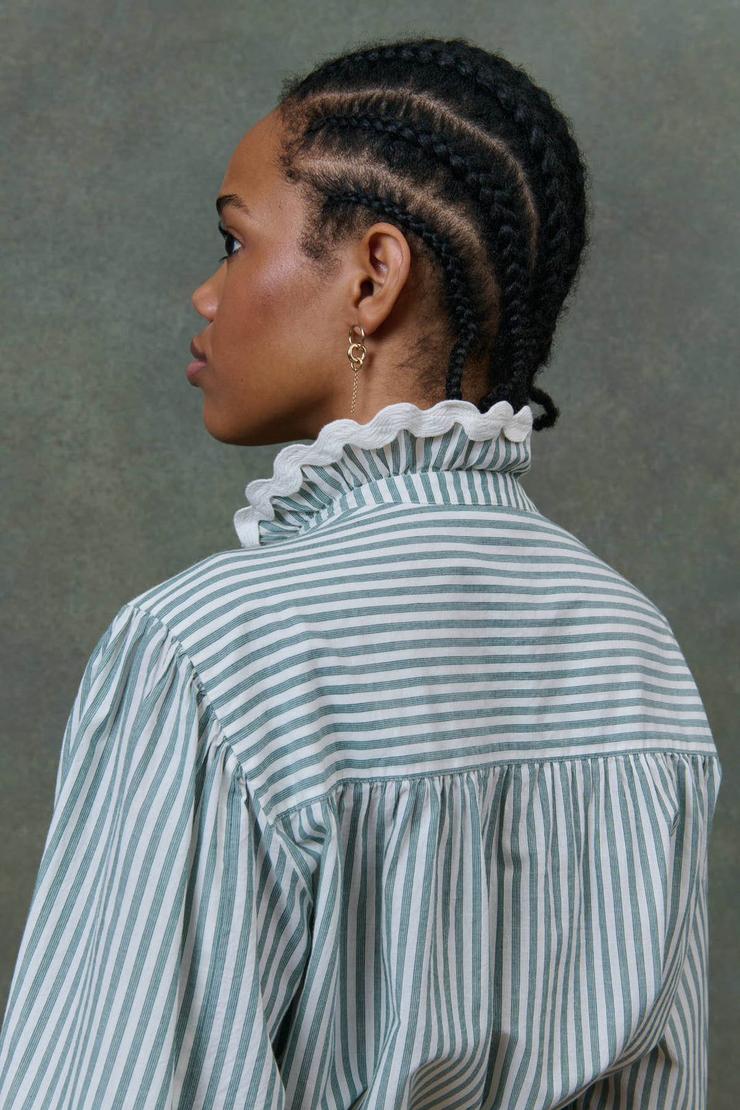 Cora Shirt - Almond Stripes