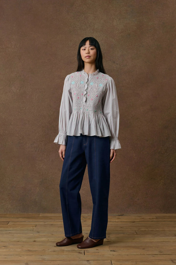 Blouse Ilean - Green Silva Stripes