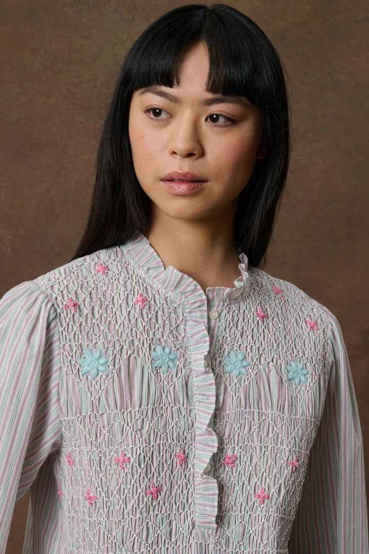 Blouse Ilean - Green Silva Stripes