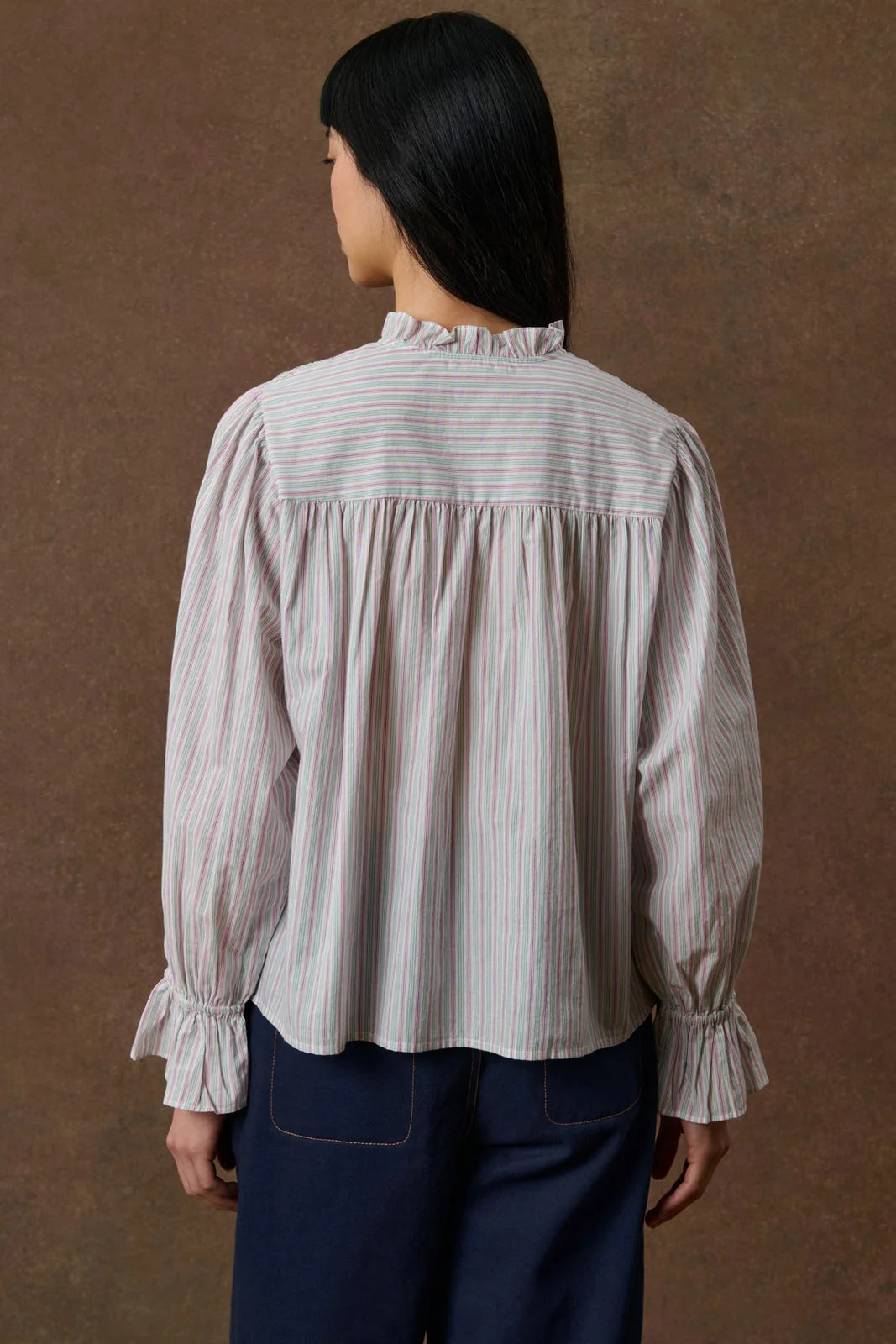 Blouse Ilean - Green Silva Stripes