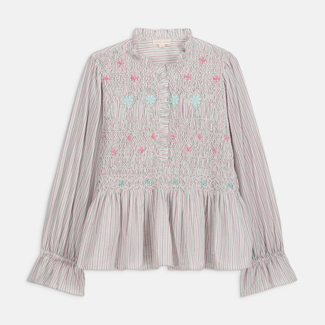 Blouse Ilean - Green Silva Stripes