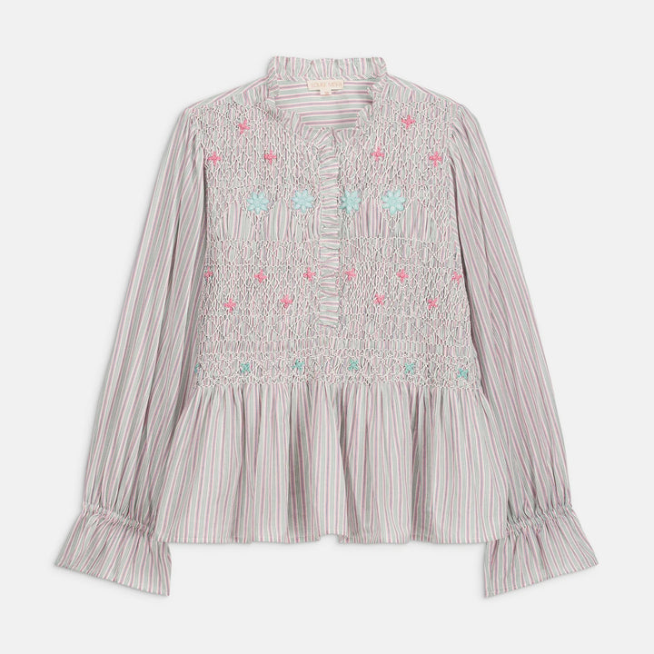 Blouse Ilean - Green Silva Stripes