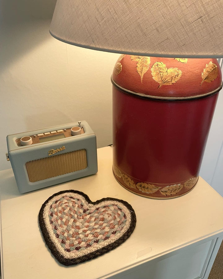 Pampas Jute Heart Coaster
