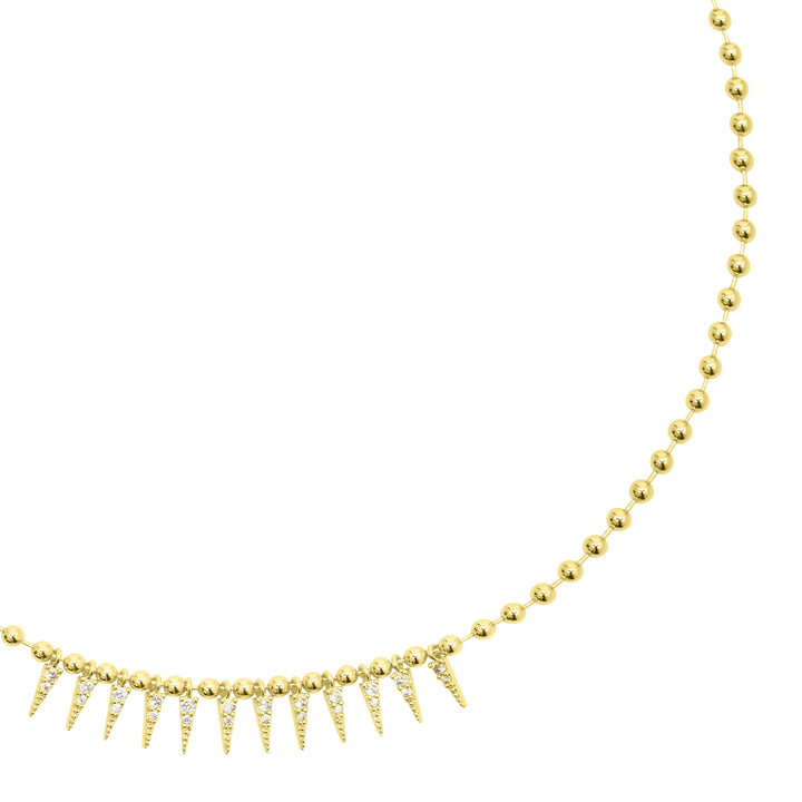 CZ Spike Drop Necklace