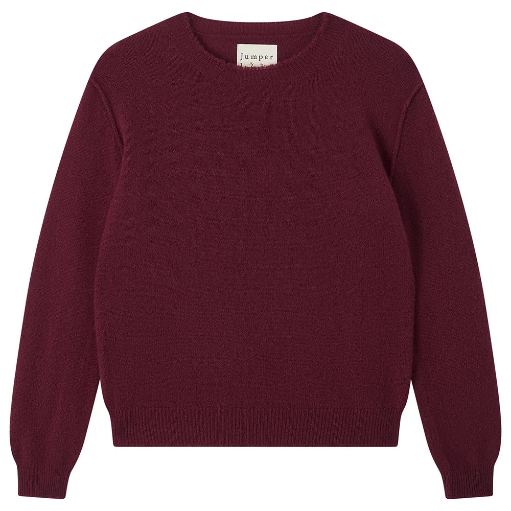 Distressed Crew - Burgundy