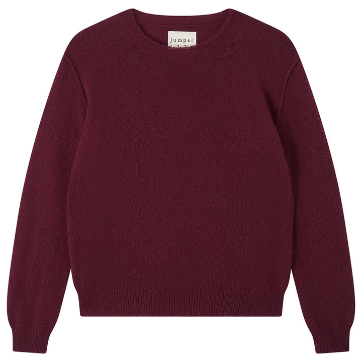 Distressed Crew - Burgundy