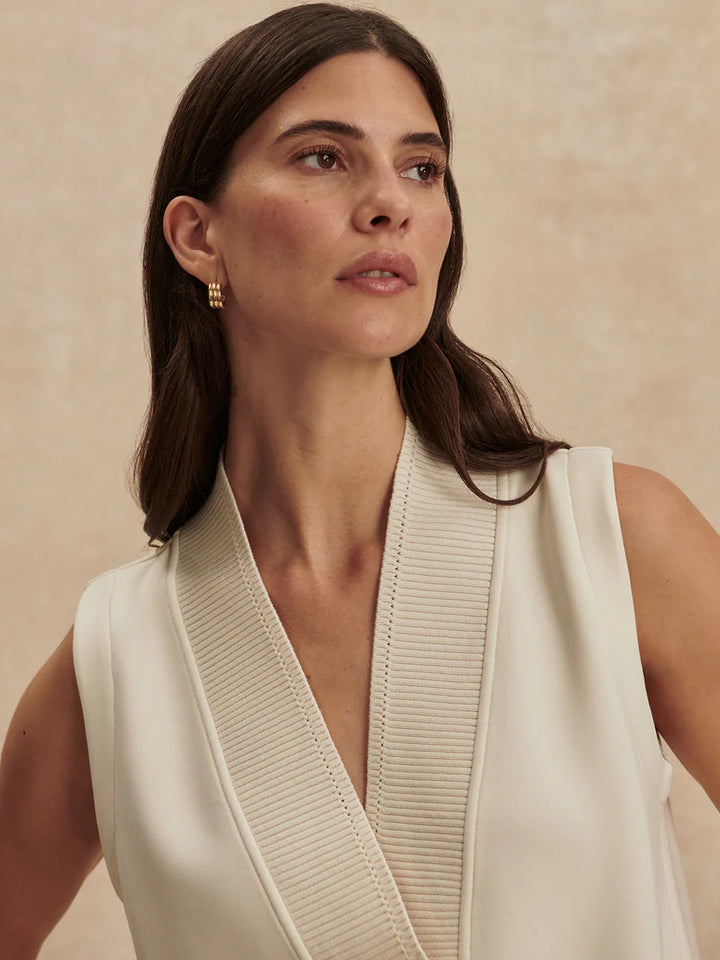Freida V Neck Tank - Pristine