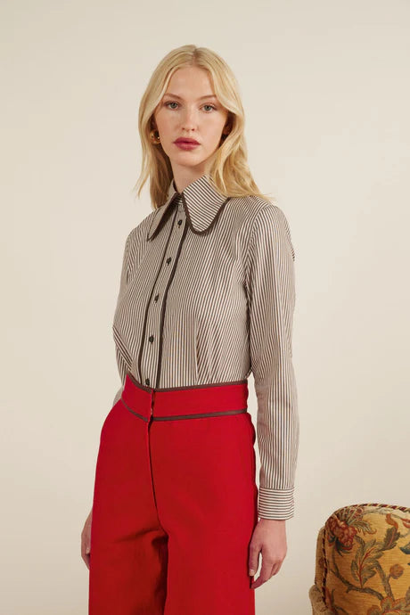 Ala Shirt - Brown Stipe