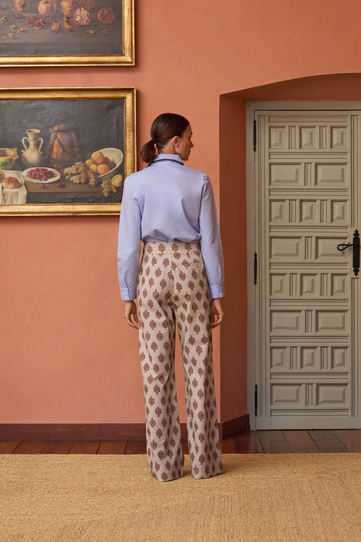 Douglas Pants - Beige Flowers