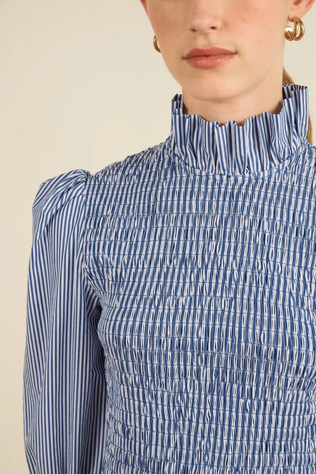 Aleria Shirt - Navy Stipe